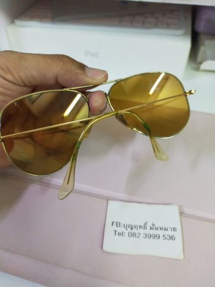 แว่นตา Rayban made in italy ของแท้ 58 14 140 สีชา สภาพดี สวยๆ รูปที่ 7