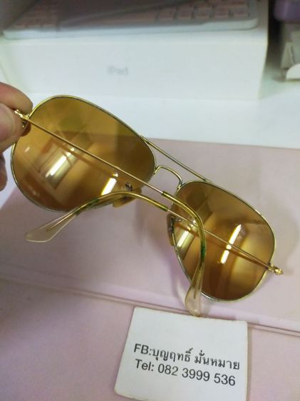 แว่นตา Rayban made in italy ของแท้ 58 14 140 สีชา สภาพดี สวยๆ รูปที่ 4