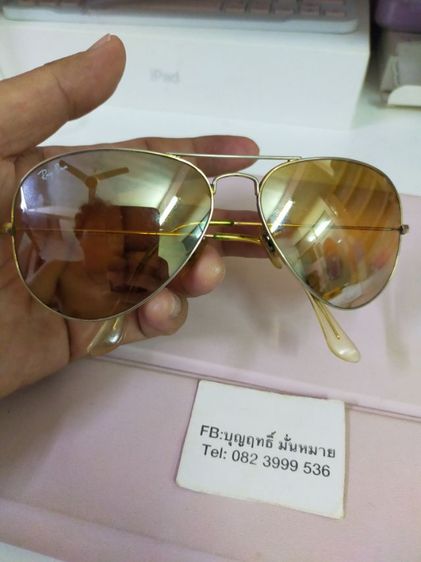 Ray-Ban แว่นตากันแดด แว่นตา Rayban made in italy ของแท้ 58 14 140 สีชา สภาพดี สวยๆ