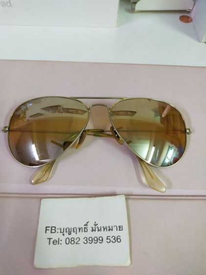 แว่นตา Rayban made in italy ของแท้ 58 14 140 สีชา สภาพดี สวยๆ รูปที่ 2
