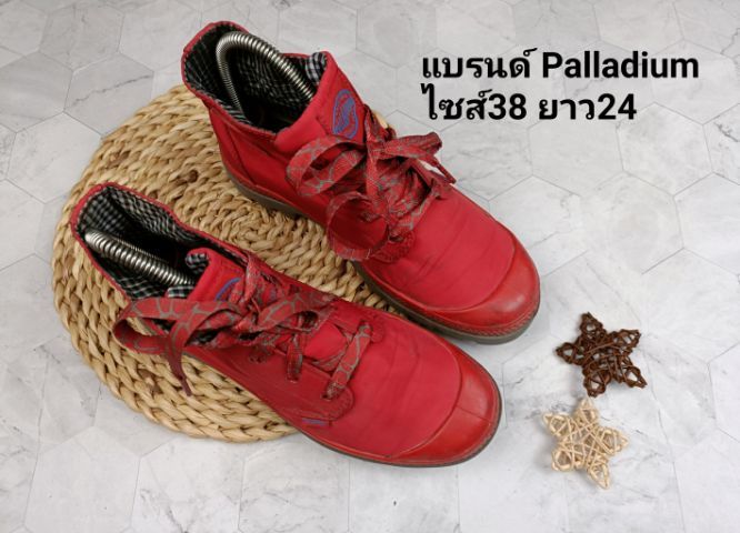 รองเท้าผ้าใบ แดง ผ้า UK 5.5 | EU 38 2/3 | US 7 อื่นๆ รองเท้า Palladium แท้