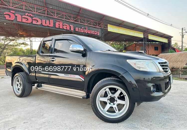 Toyota Hilux Vigo Champ 2015 Smart Cab 2.5 G VNT Prerunner Pickup ดีเซล ไม่ติดแก๊ส เกียร์อัตโนมัติ ดำ รูปที่ 2