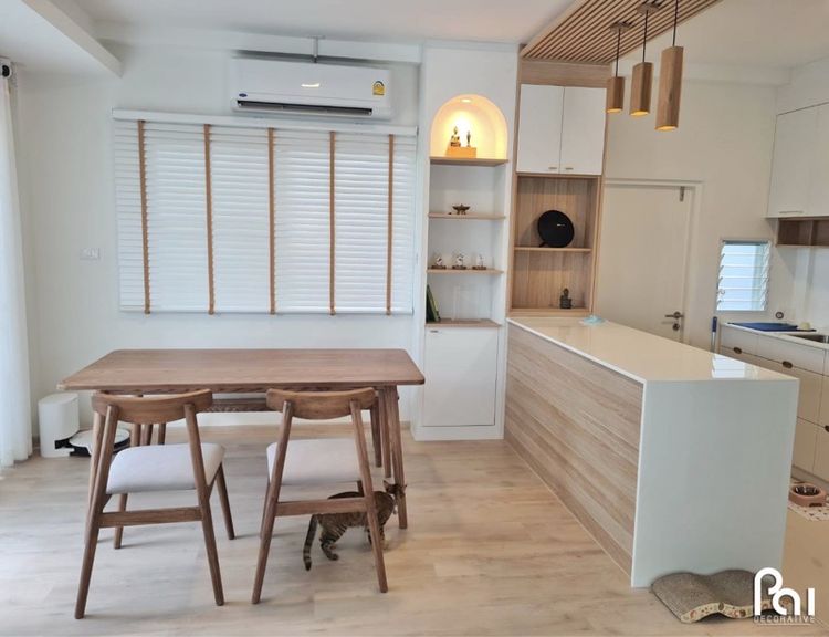 ชุดโต๊ะอาหาร ไม้จริง บ้าน ร้านอาหาร คาเฟ่ โรงแรม สไตล์โมเดิร์น สั่งทำใหม่ได้ รูปที่ 5