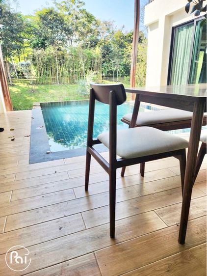 ชุดโต๊ะอาหาร ไม้จริง บ้าน ร้านอาหาร คาเฟ่ โรงแรม สไตล์โมเดิร์น สั่งทำใหม่ได้ รูปที่ 10