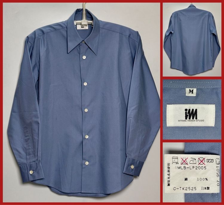 ฟ้า อื่นๆ แขนสั้น ⚠️ แบรนด์เนมราคาแพงญี่ปุ่น‼️เสื้อเชิ้ต ISSEY MIYAKE ของแท้