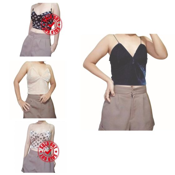 ไม่มีแขน อื่นๆ S เสื้อเชิ้ตและเสื้อผู้หญิง อื่นๆ เสื้อครอปตัวสั้น สายเดี่ยว ปาร์ตี้ งานเลี้ยง ต้องมี