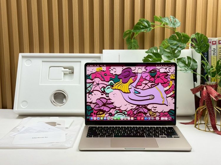 Apple แมค โอเอส 8 กิกะไบต์ อื่นๆ ไม่ใช่ MacBook Air 13.6-inch M3 2024 Ram8GB SSD256GB Starlight