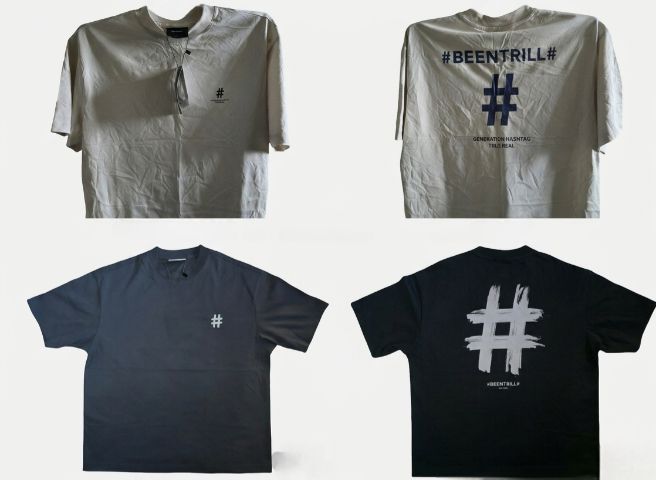 แขนสั้น S เสื้อทีเชิ้ต อื่นๆ 🔥เสื้อยืด แบรนด์สตรีทดัง BEENTRILL  ตัวละ 320 สีดำ,สีเทา ช้อปเกาหลี