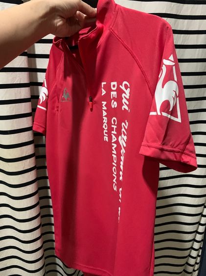 เสื้อ POLO ใส่ออกกำลังกาย เสื้อกีฬาแขนสั้นแบบซิปครึ่งตัว (Half-Zip) จากแบรนด์ Le Coq Sportif  (DRY FIT) แท้  รูปที่ 7