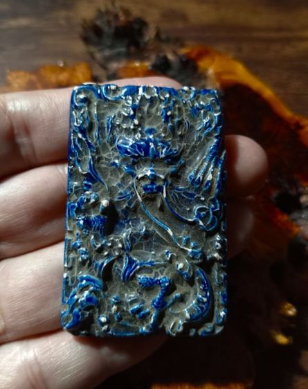 กระเบื้องเคลือบกังใสมังกรลายนูนเก่าโบราณ รูปที่ 5