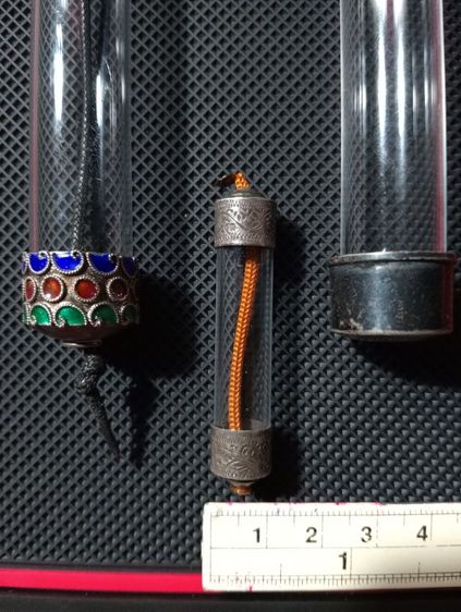 ตะกรุดหัวเงินแท้เก่าโบราณสภาพเยี่ยม รูปที่ 6