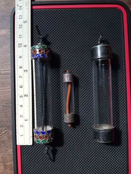 ตะกรุดหัวเงินแท้เก่าโบราณสภาพเยี่ยม รูปที่ 3