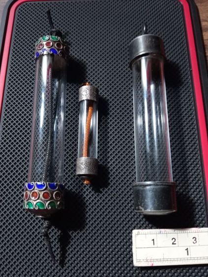 ตะกรุดหัวเงินแท้เก่าโบราณสภาพเยี่ยม รูปที่ 10