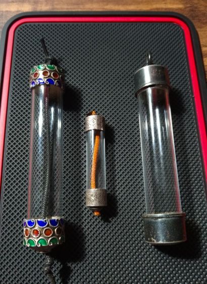 ตะกรุดหัวเงินแท้เก่าโบราณสภาพเยี่ยม รูปที่ 5