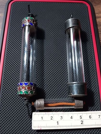 ตะกรุดหัวเงินแท้เก่าโบราณสภาพเยี่ยม รูปที่ 4