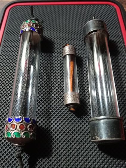 ตะกรุดหัวเงินแท้เก่าโบราณสภาพเยี่ยม รูปที่ 15