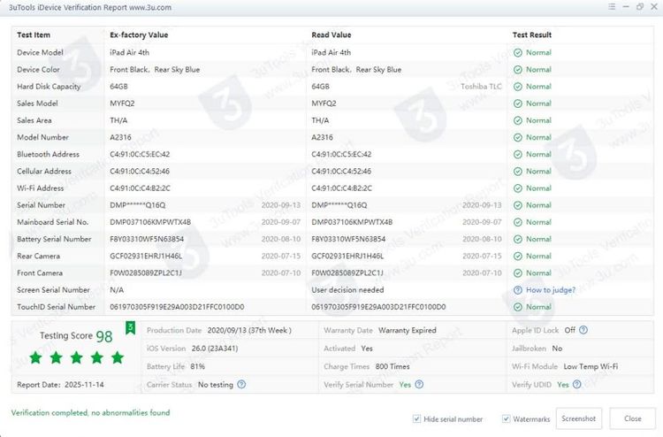 iPad Air4 เครื่องศูนย์ไทย ไม่เคยซ่อม รูปที่ 12