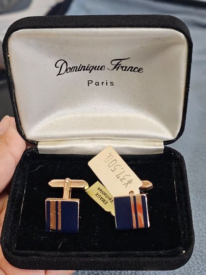 โลหะ กระดุมข้อมือและกระดุมเสื้อ Cufflinks Dominique France คัฟลิ้ง