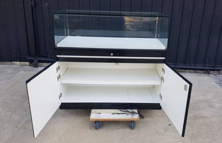 ตู้โชว์กระจก 1 รางเลื่อน 2 บานเปิดไม้ รูปที่ 7