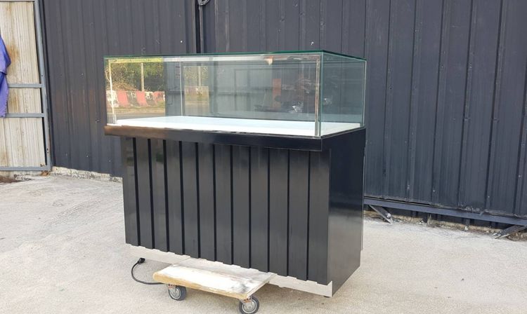 ตู้โชว์กระจก 1 รางเลื่อน 2 บานเปิดไม้ รูปที่ 3