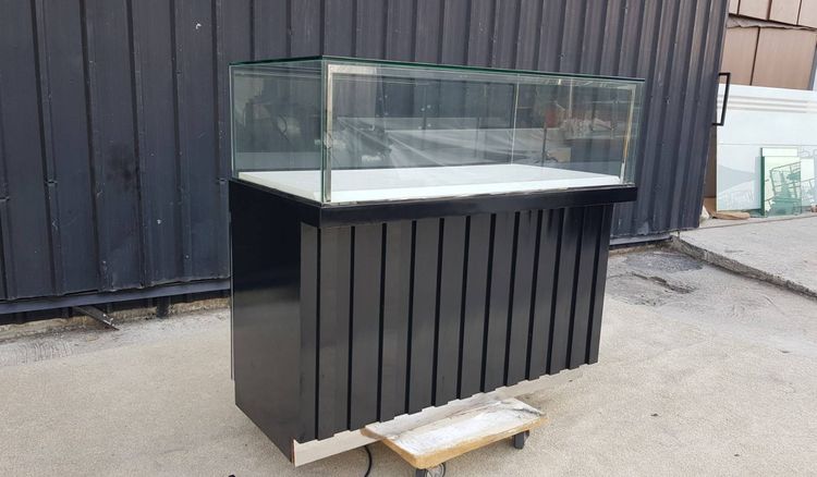 ตู้โชว์กระจก 1 รางเลื่อน 2 บานเปิดไม้ รูปที่ 2