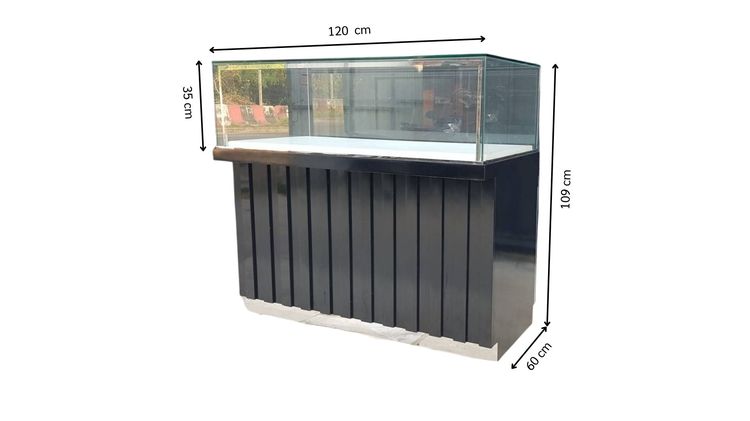 ตู้โชว์กระจก 1 รางเลื่อน 2 บานเปิดไม้ รูปที่ 8