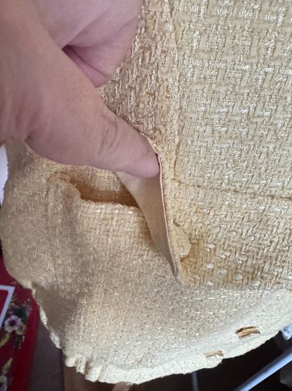 พร้อมส่ง Used Lyn Around Vest Tweed Yellow Pastel L รูปที่ 4