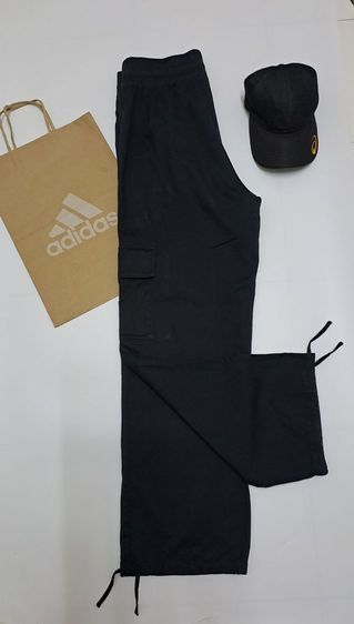 กางเกงขายาวคาร์โก้สีดำเอวยืด เอวมีเชือกปรับ แบรนด์ Adidas‼️ รูปที่ 5
