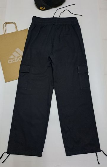 กางเกงขายาวคาร์โก้สีดำเอวยืด เอวมีเชือกปรับ แบรนด์ Adidas‼️ รูปที่ 3