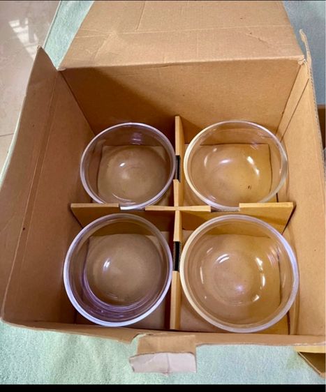 ชุดชามแก้ว 5 ใบต่อชุด มือ2 จากญี่ปุ่น สภาพดี รูปที่ 5