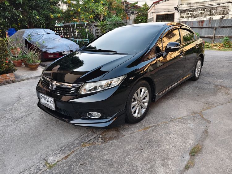 Honda Civic 2013 1.8 E i-VTEC Sedan เบนซิน ไม่ติดแก๊ส เกียร์อัตโนมัติ ดำ รูปที่ 2