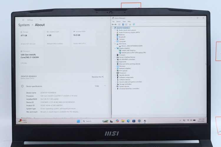 MSI Katana GF66 Core i7-12650H.RTX3050 RAM16.512GB - ID26030123 รูปที่ 4