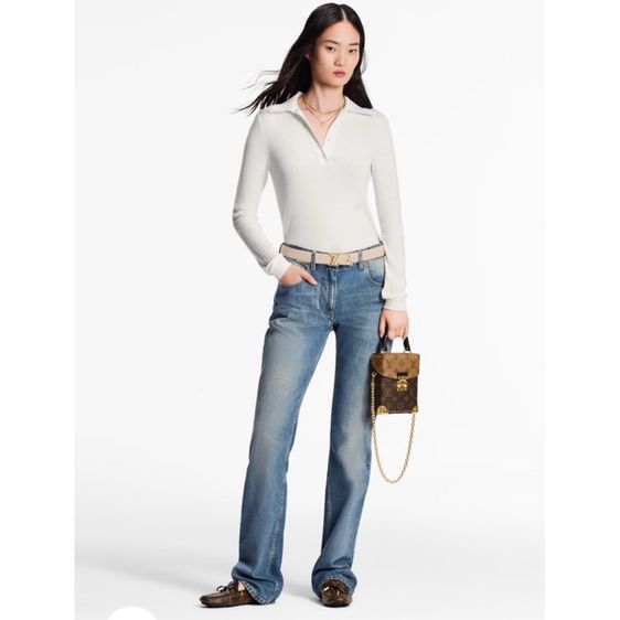 รองเท้า Loafer LV รุ่น Gloria ปี20 size37 ของแท้มือ2 รูปที่ 10