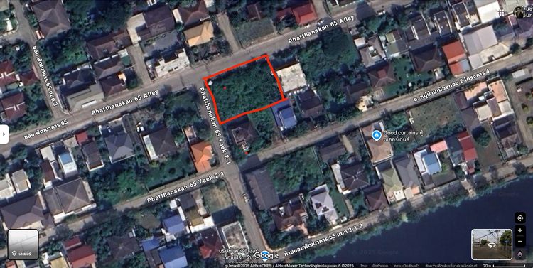 ขายที่ดินเปล่าที่ถมแล้ว พัฒนาการ ซอย 65 แปลงหัวมุม ติดถนนหลัก หมู่บ้านเมืองทองการ์เด้น 2 โครงการ 4 เนื้อที่ 250 ตร.ว. (ลึก 25 ม.x กว้าง 40 ม