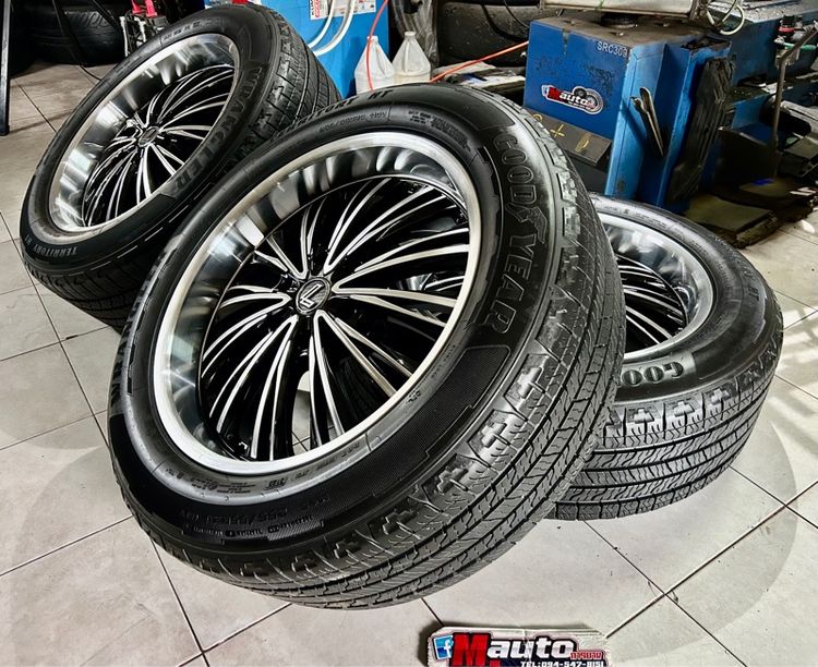 ล้อแท้LENSO ขอบ20 6รู พร้อมยาง 255 55 20 ครบชุด รูปที่ 9