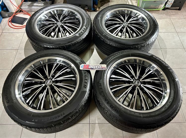 อะลูมิเนียมอัลลอย 20" ล้อแท้LENSO ขอบ20 6รู พร้อมยาง 255 55 20 ครบชุด