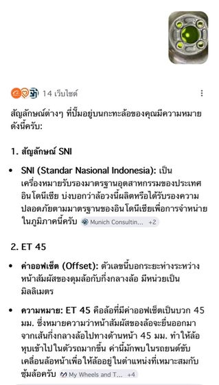 ล้อกระทะ 4 รู ขอบ 15 พร้อม ฝาครอบล้อฮอนด้าแท้ รูปที่ 6