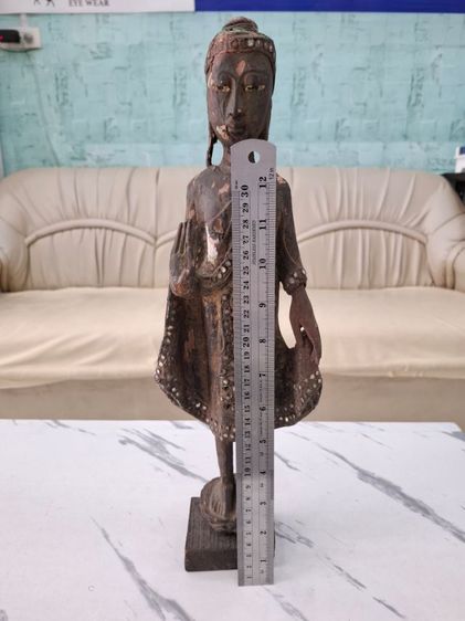 🚩(มาใหม่) พระบูชาไม้แกะสมัยมัณทะเลย์ประดับกระจก รูปที่ 11