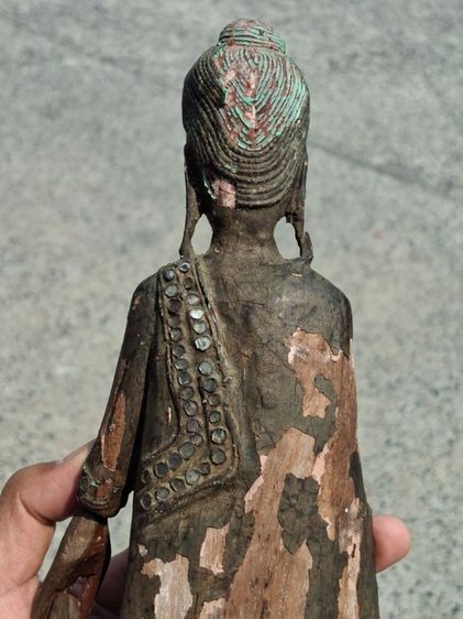 🚩(มาใหม่) พระบูชาไม้แกะสมัยมัณทะเลย์ประดับกระจก รูปที่ 4