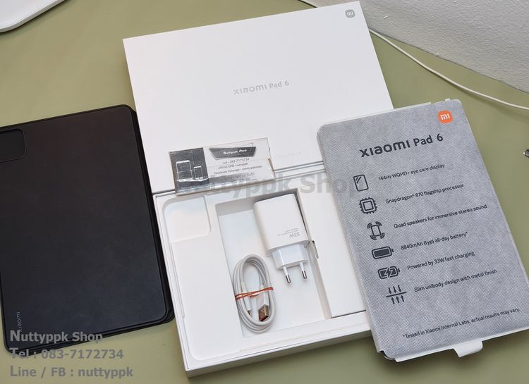 📌 Xiaomi pad6 11" 8-128G สี Grey พงาม ยกกล่อง เคสฝาพับแท้ ใช้คุ้มๆ รูปที่ 2