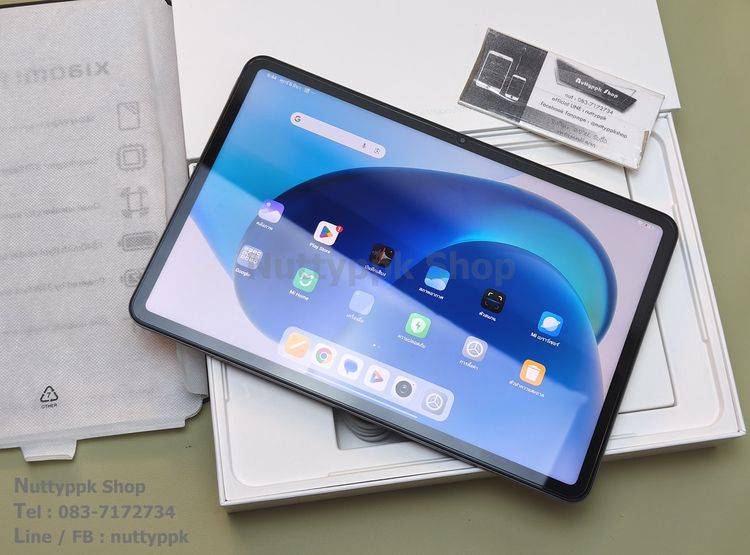 📌 Xiaomi pad6 11" 8-128G สี Grey พงาม ยกกล่อง เคสฝาพับแท้ ใช้คุ้มๆ