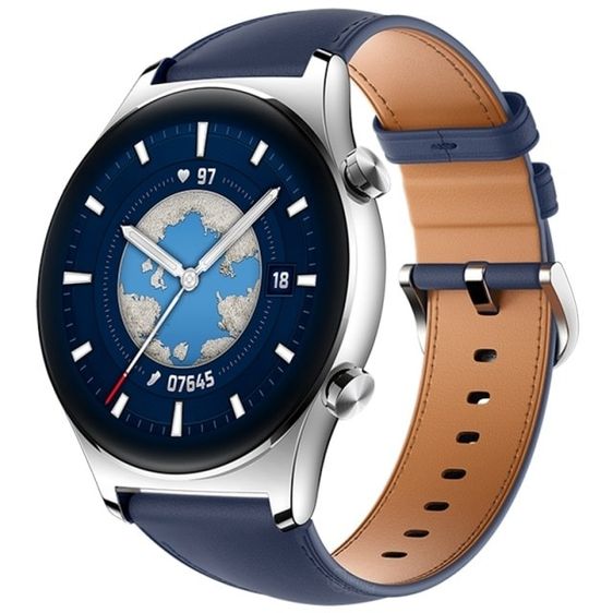 📌 เครื่องใหม่ ไม่แกะซีล  Honor Watch GS3 สี Ocean Blue  Leather Strap สุดหรู สวยมากกก ฟังชั่นเต็ม รูปที่ 2