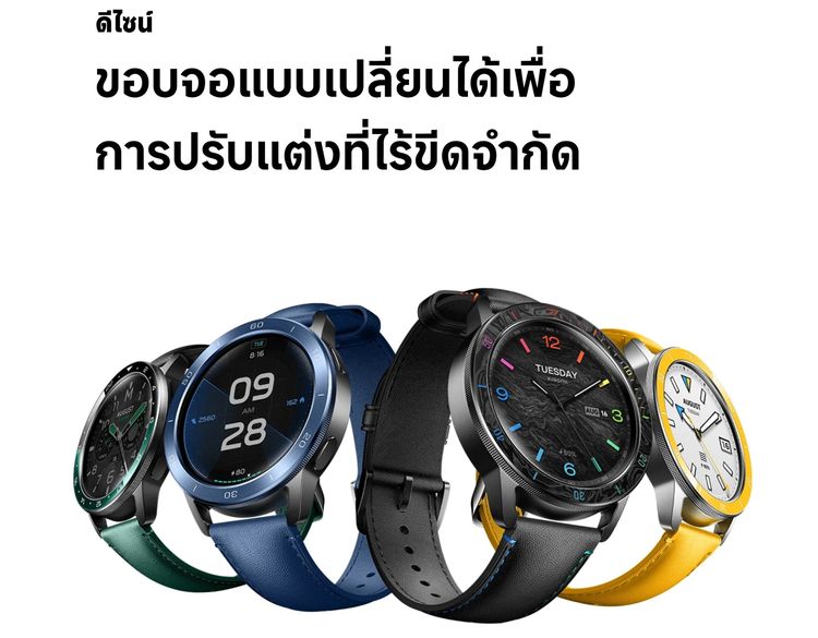 📌 เครื่องใหม่ ศูนย์ไทย ไม่แกะซีล Xiaomi Watch S3 47MM Black ฟังชั่นเพียบ จอ Amoled - GPS - BT Calling ดีไซน์เปลี่ยนกรอบได้ รูปที่ 6