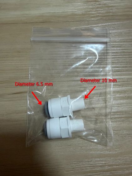 ข้อต่อ ข้อต่อเครื่องกรองน้ำ RO RO เกลียวนอก 6.5 mm 10 mm water system 2ชิ้น รูปที่ 3