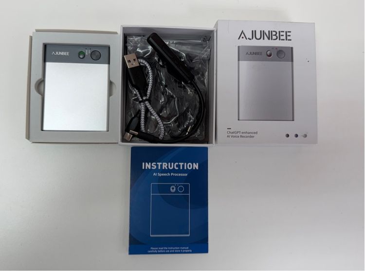 เครื่องบันทึกเสียง AI AJUNBEE ใหม่ ไม่เคยใช้งาน ของขวัญจากอเมริกา AJUNBEE AI Voice Recorder – New -Unused – Gift from USA
