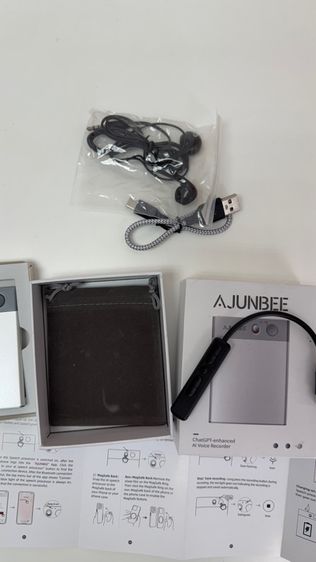เครื่องบันทึกเสียง AI AJUNBEE ใหม่ ไม่เคยใช้งาน ของขวัญจากอเมริกา AJUNBEE AI Voice Recorder – New -Unused – Gift from USA รูปที่ 8