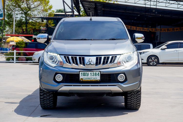 Mitsubishi Triton 2016 2.4 Plus GLS Pickup ดีเซล ไม่ติดแก๊ส เกียร์ธรรมดา เทา รูปที่ 2