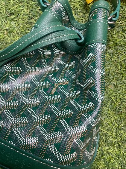 กระเป๋าหนังแท้ สีเขียว รูปที่ 5