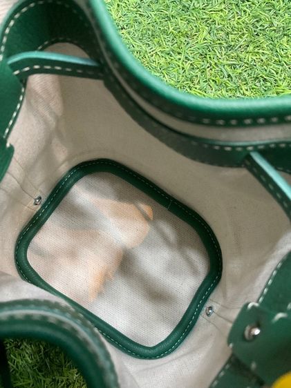 กระเป๋าหนังแท้ สีเขียว รูปที่ 7