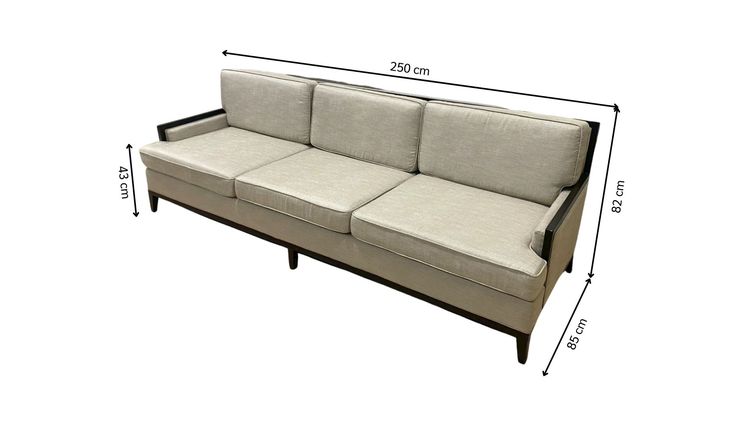 โซฟา 3 ที่นั่ง เบาะผ้า สีเทา รูปที่ 12